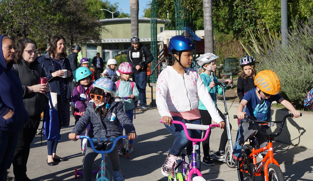 children on bikes